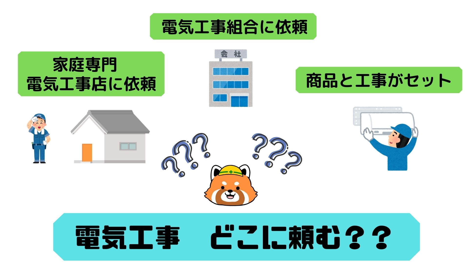 実際に電気工事をどこの頼むのか?