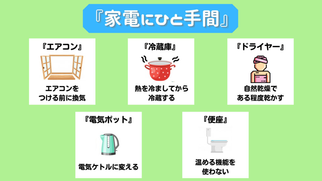 簡単な節約・節電方法のウラ技➂家電編
