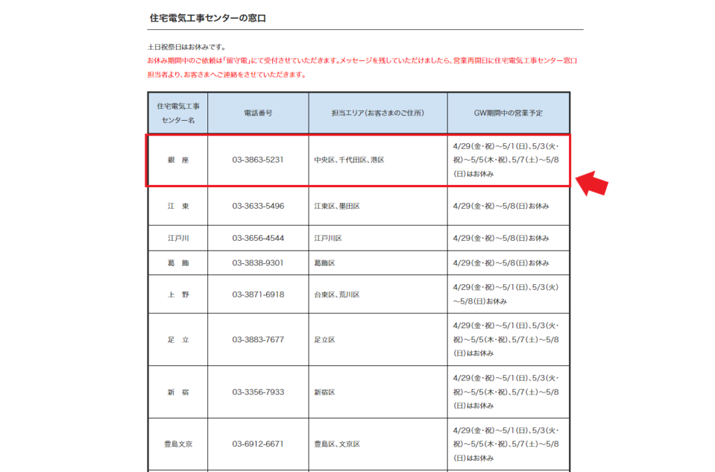 東京都電気工事工業組合の問い合わせ方法窓口