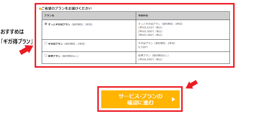 auひかりGMOとくとくBBで申込方法ギガ得プランがおすすめ