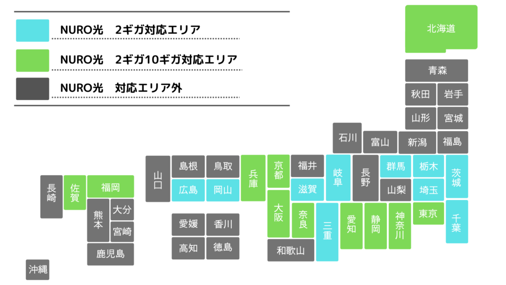 NURO光の対応エリア