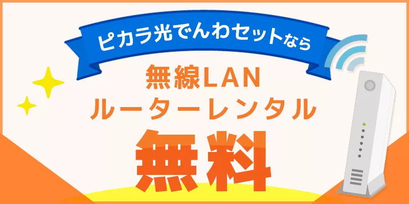 ピカラ光正規代理店NEXT限定無線LANルーターレンタル無料