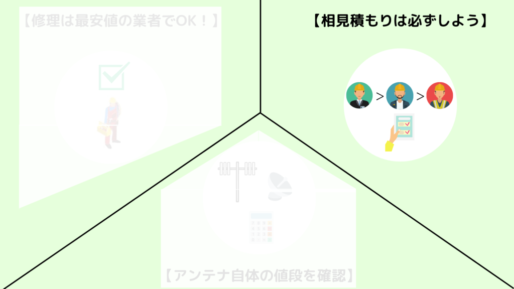 テレビアンテナの交換は相見積もりをしよう