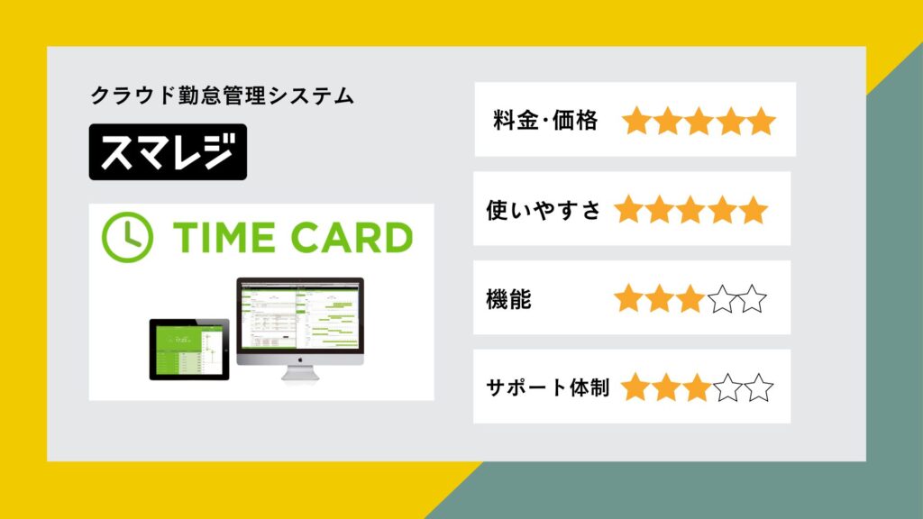 スマレジ･タイムカードの評価